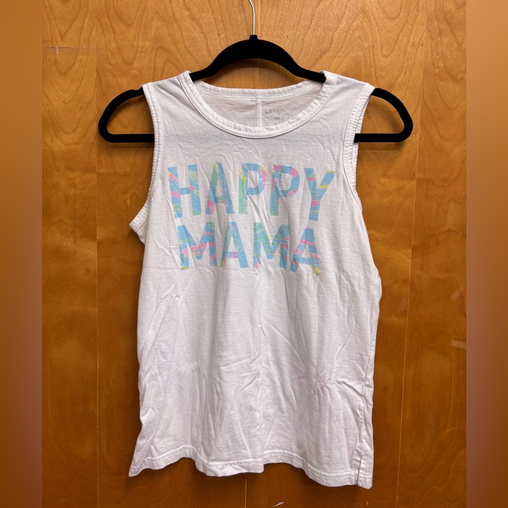 Grayson Threads White Tee with Gray Neck Print